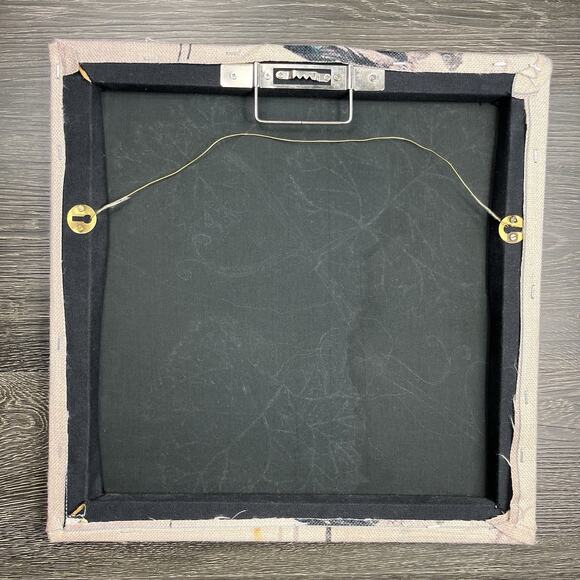 Watercolor Skull With Indian Headdress Textured 16x16 Wrapped Frame Native - Picture 6 of 7